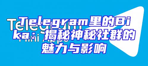 Telegram里的Bika：揭秘神秘社群的魅力与影响