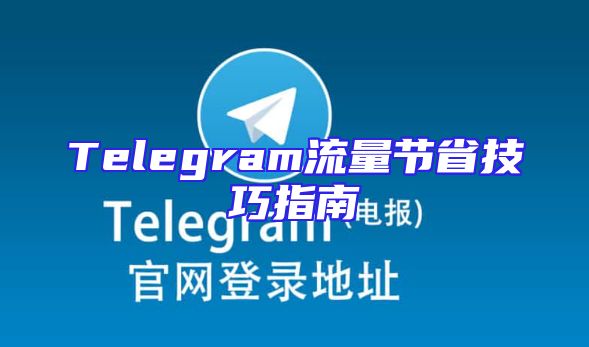 Telegram流量节省技巧指南