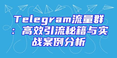 Telegram流量群：高效引流秘籍与实战案例分析