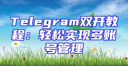 Telegram双开教程：轻松实现多账号管理