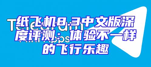 纸飞机8.3中文版深度评测：体验不一样的飞行乐趣