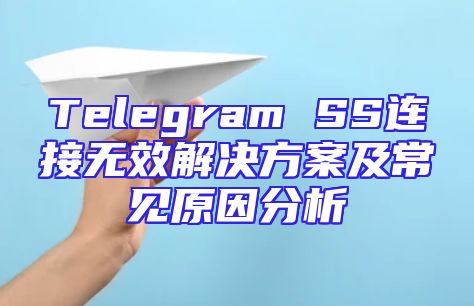 Telegram SS连接无效解决方案及常见原因分析