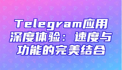Telegram应用深度体验：速度与功能的完美结合