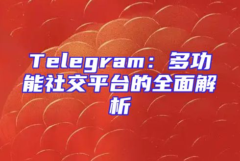 Telegram：多功能社交平台的全面解析