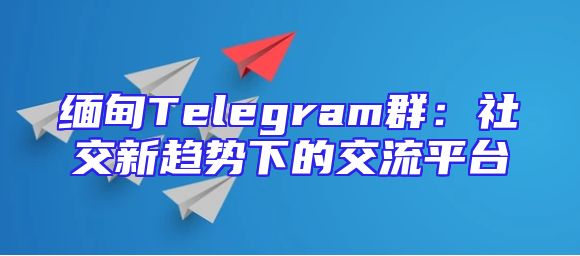 缅甸Telegram群：社交新趋势下的交流平台