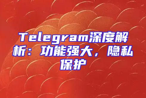 Telegram深度解析：功能强大，隐私保护
