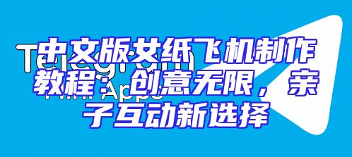 中文版女纸飞机制作教程：创意无限，亲子互动新选择