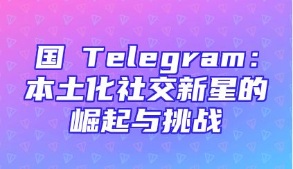 国產Telegram：本土化社交新星的崛起与挑战