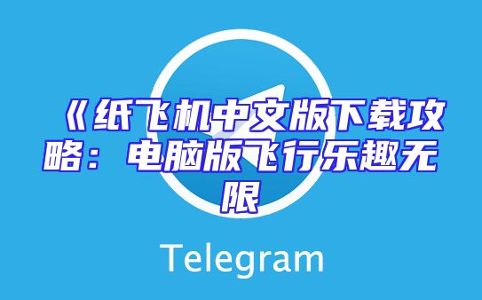 《纸飞机中文版下载攻略：电脑版飞行乐趣无限