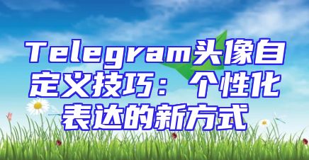 Telegram头像自定义技巧：个性化表达的新方式