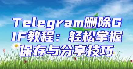 Telegram删除GIF教程：轻松掌握保存与分享技巧