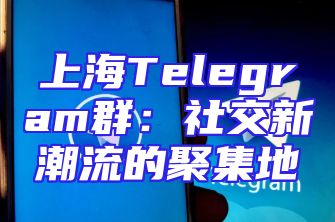 上海Telegram群：社交新潮流的聚集地