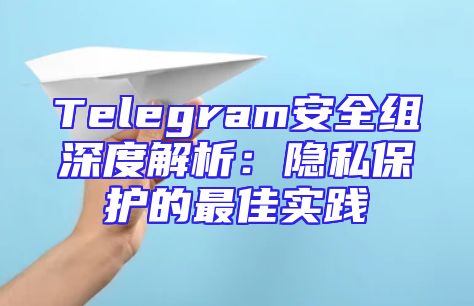 Telegram安全组深度解析：隐私保护的最佳实践
