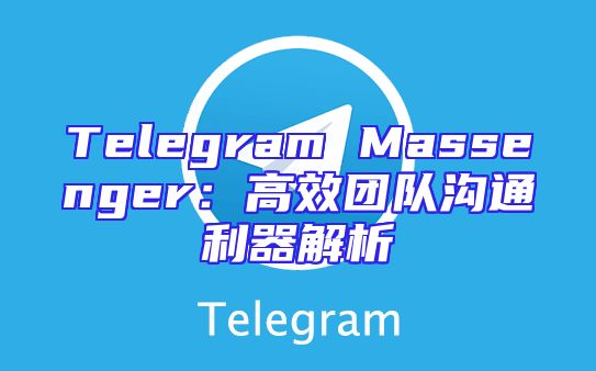 Telegram Massenger：高效团队沟通利器解析