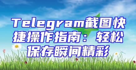 Telegram截图快捷操作指南：轻松保存瞬间精彩
