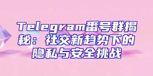 Telegram番号群揭秘：社交新趋势下的隐私与安全挑战