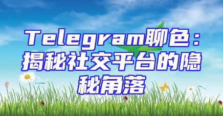 Telegram聊色：揭秘社交平台的隐秘角落