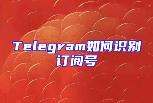 Telegram如何识别订阅号