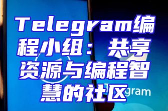 Telegram编程小组：共享资源与编程智慧的社区