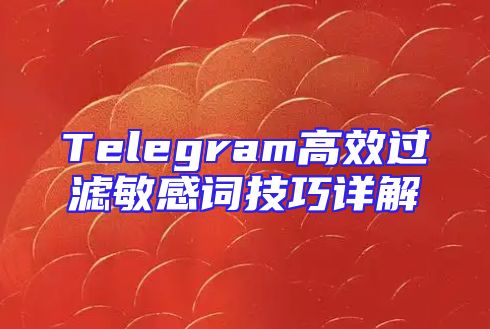 Telegram高效过滤敏感词技巧详解