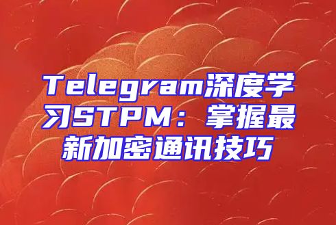 Telegram深度学习STPM：掌握最新加密通讯技巧