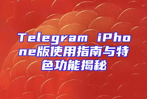 Telegram iPhone版使用指南与特色功能揭秘