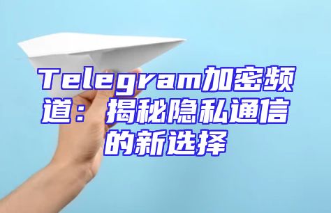 Telegram加密频道：揭秘隐私通信的新选择