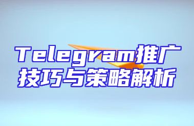 Telegram推广技巧与策略解析