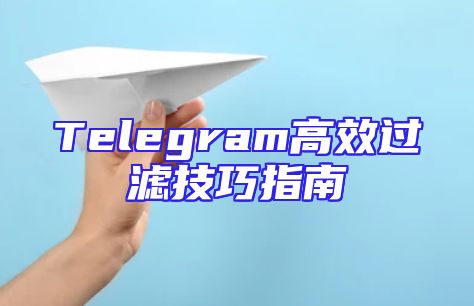 Telegram高效过滤技巧指南