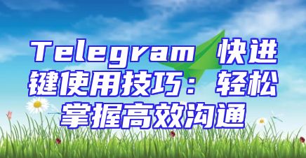 Telegram 快进键使用技巧：轻松掌握高效沟通