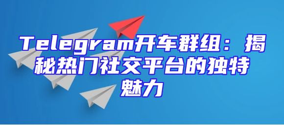 Telegram开车群组：揭秘热门社交平台的独特魅力