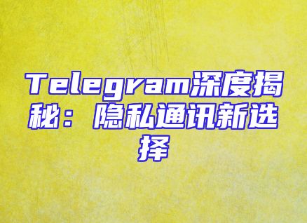 Telegram深度揭秘：隐私通讯新选择