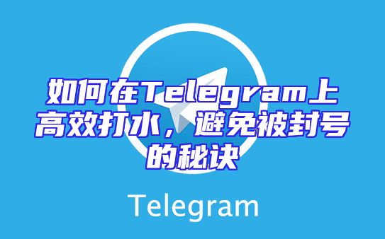 如何在Telegram上高效打水，避免被封号的秘诀