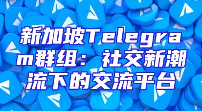 新加坡Telegram群组：社交新潮流下的交流平台