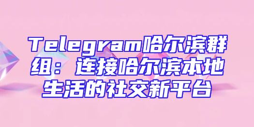 Telegram哈尔滨群组：连接哈尔滨本地生活的社交新平台