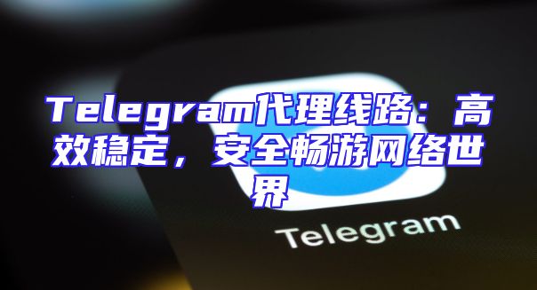 Telegram代理线路：高效稳定，安全畅游网络世界