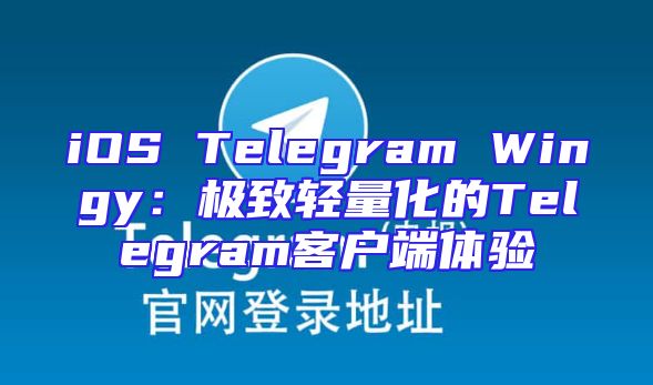 iOS Telegram Wingy：极致轻量化的Telegram客户端体验