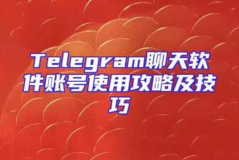 Telegram聊天软件账号使用攻略及技巧