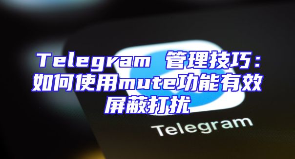 Telegram 管理技巧：如何使用mute功能有效屏蔽打扰