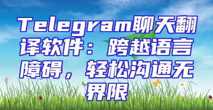 Telegram聊天翻译软件：跨越语言障碍，轻松沟通无界限