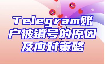 Telegram账户被销号的原因及应对策略