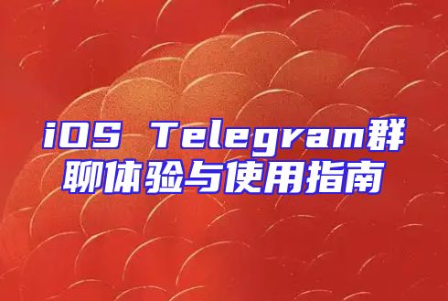 iOS Telegram群聊体验与使用指南