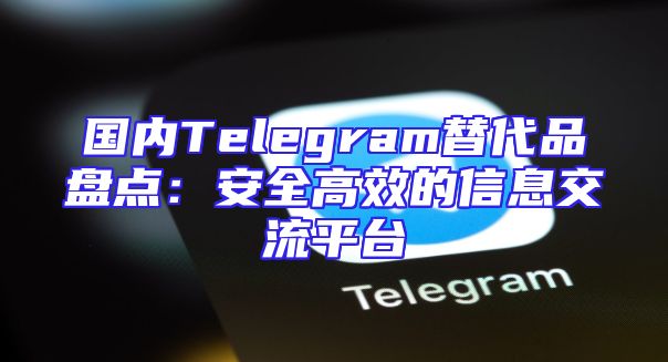 国内Telegram替代品盘点：安全高效的信息交流平台