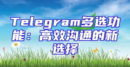 Telegram多选功能：高效沟通的新选择
