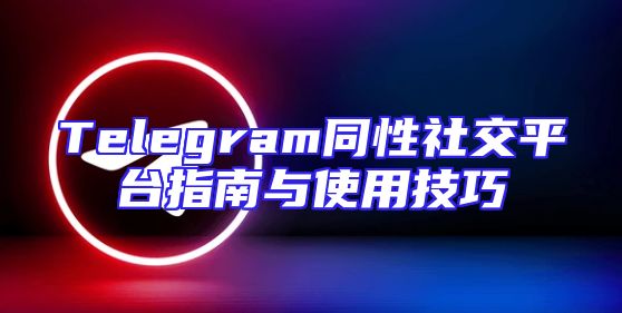 Telegram同性社交平台指南与使用技巧
