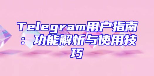 Telegram用户指南：功能解析与使用技巧