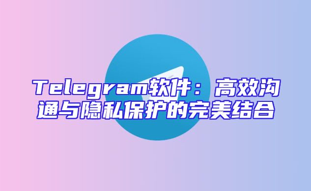 Telegram软件：高效沟通与隐私保护的完美结合