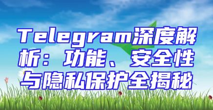 Telegram深度解析：功能、安全性与隐私保护全揭秘