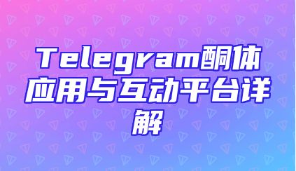 Telegram酮体应用与互动平台详解