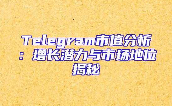 Telegram市值分析：增长潜力与市场地位揭秘